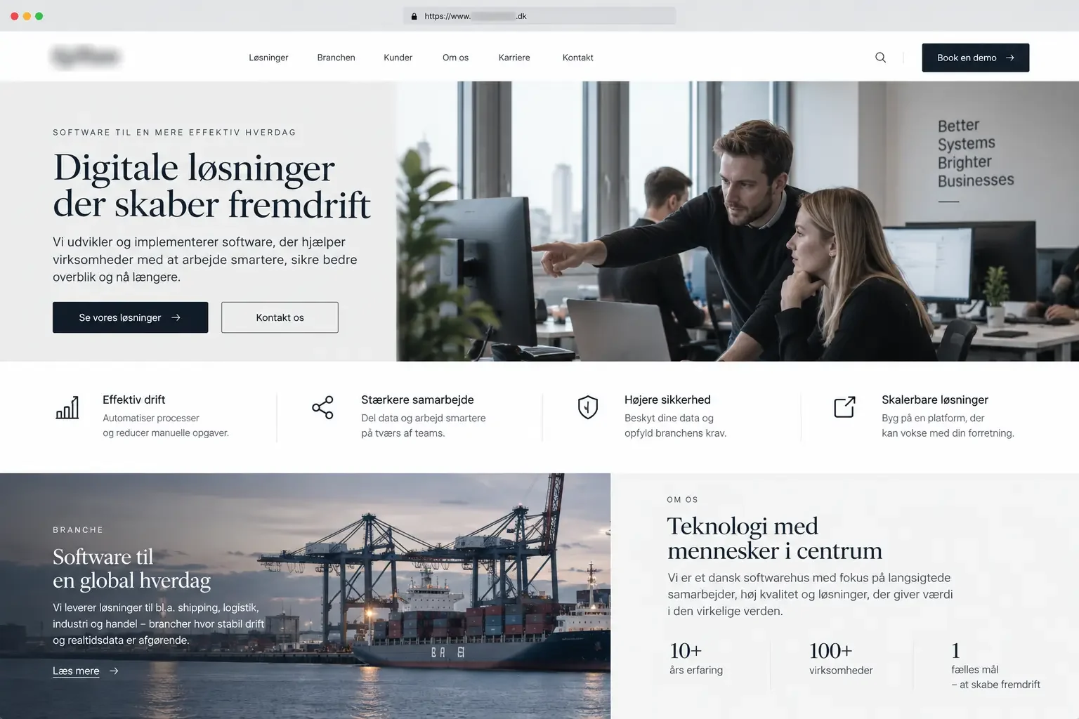 Software Company website design by QashLabs