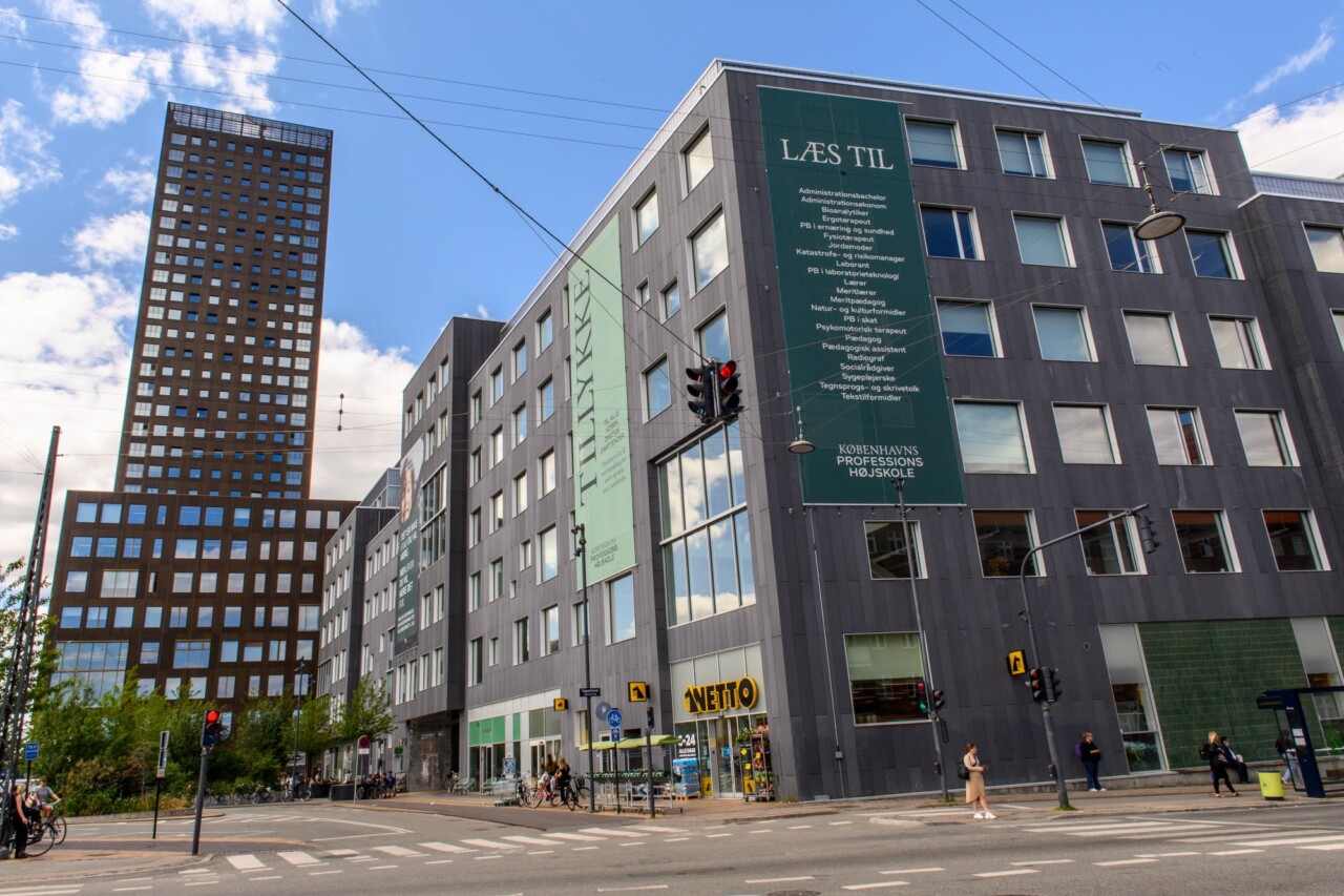 Københavns Professionshøjskole campus building in Copenhagen, one of the nine contracted locations